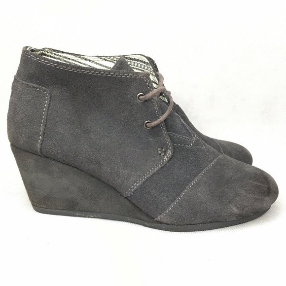 Toms Gray Ankle Boots - Picture 1 of 6